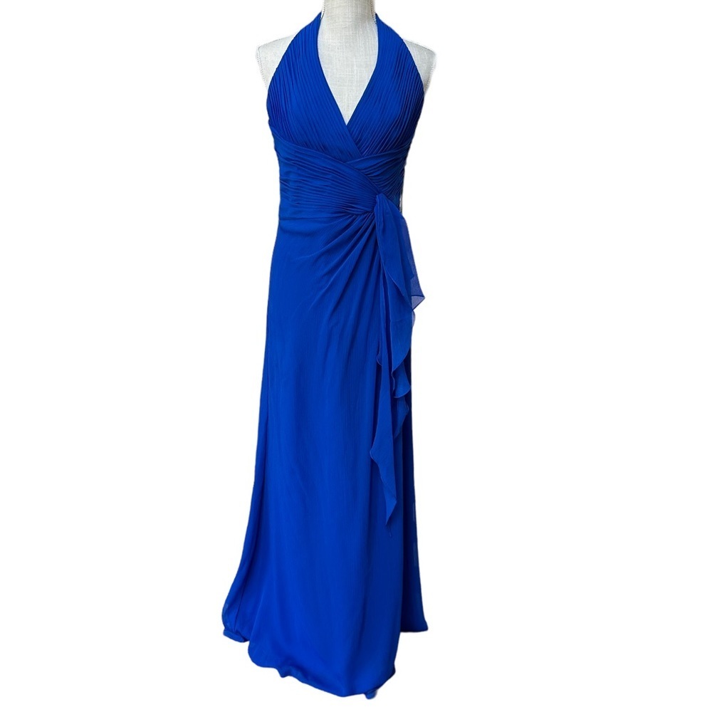 David's Bridal Sapphire Blue Gown